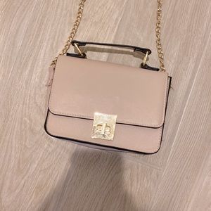 pink and gold purse